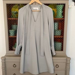 See By Chloe Pale Grey Dress w Neck Tie 36